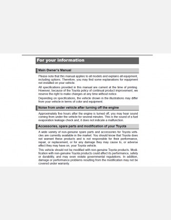 toyota 4runner 2020 owners manual